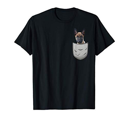 Amantes del perro pastor belga malinois Mechelaar Pocket Camiseta