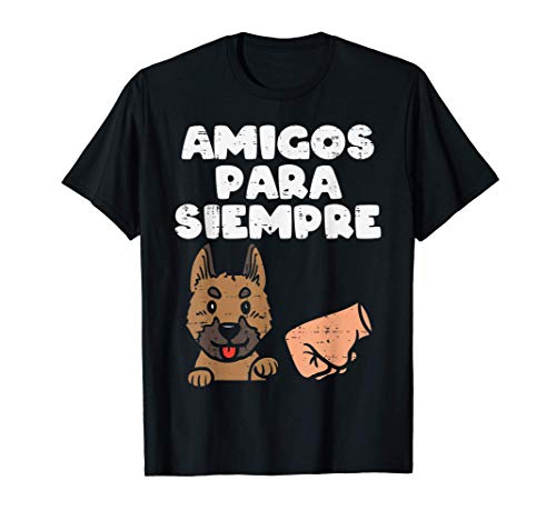 Amigos Para Siempre Pastor Aleman Perro Dog Lover Regalo Camiseta