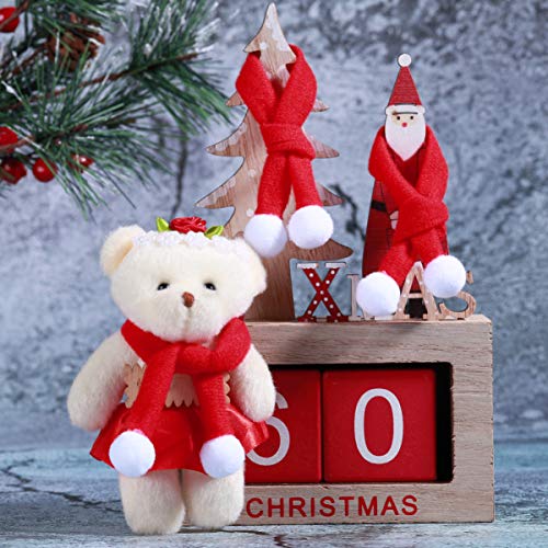 Amosfun 20 mini bufanda de Navidad para mascotas disfraz de animal pequeño cachorro gatito bufanda botella de vino hámster bufanda para regalos de fiesta de Navidad
