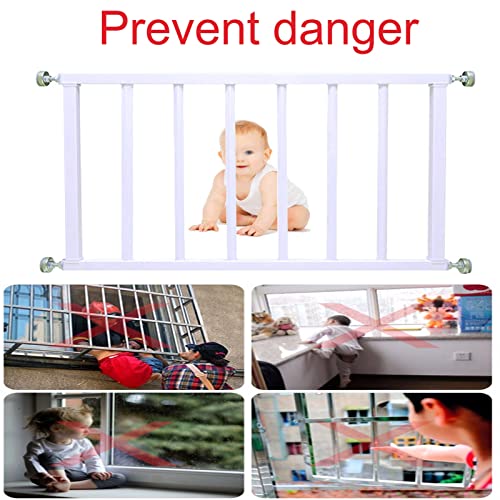 AMSXNOO Barrera de Seguridad para Niños, Barrera de Seguridad, Reja para Ventana, Protección para Puertas y Ventanas, Reja de Seguridad para Niños y Mascotas (Color : Silver, Tamaño : 40x110cm)