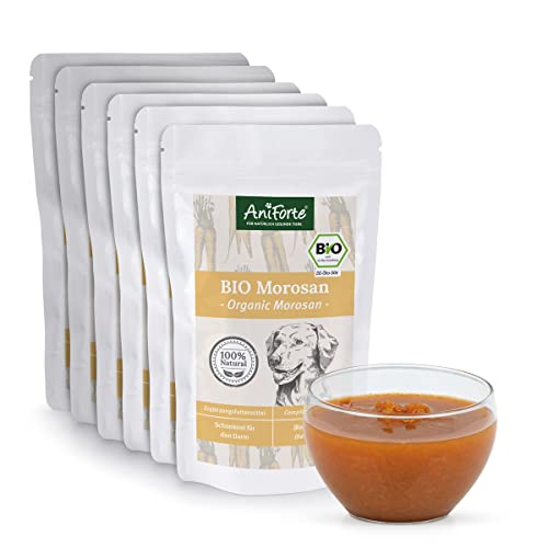 AniForte Bio Morosan para Perros 6 x 100 g - alimento para la diarrea y la indigestión, prebiótico Natural para una Flora intestinal Saludable