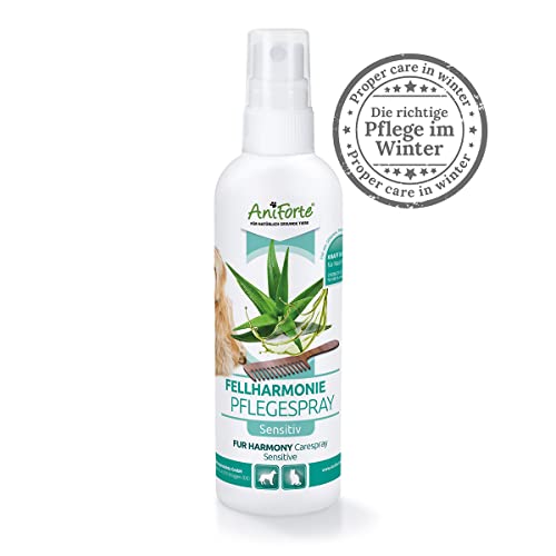AniForte Carespray Sensible para perros y gatos 200ml - cuidado para el pelaje y la piel, espray para el cabello. Pieles brillantes y ayuda para el peinado, Spray para el cuidado de perros y gatos