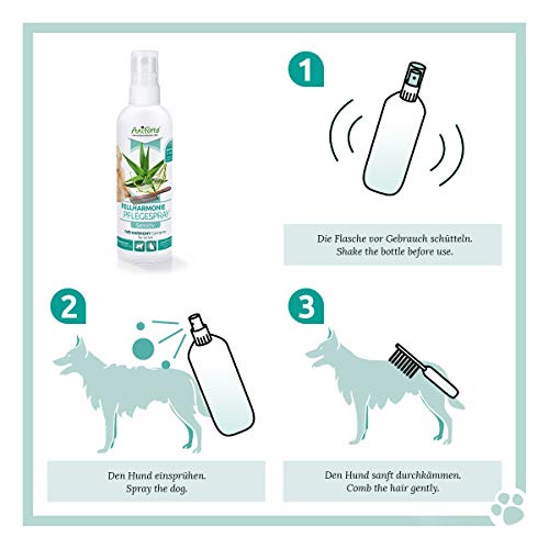 AniForte Carespray Sensible para perros y gatos 200ml - cuidado para el pelaje y la piel, espray para el cabello. Pieles brillantes y ayuda para el peinado, Spray para el cuidado de perros y gatos