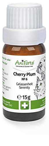 AniForte Cherry Plum Globuli Calma para Perros, Gatos, Mascotas - Flores de Bach para calmar los miedos reprimidos, Las reacciones incontroladas y la inquietud