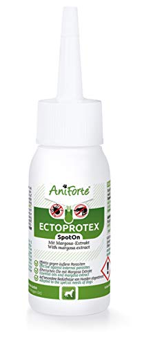 AniForte Ectoprotex para Perros Formato Spot On 50ml - Repelente de Larga duración para garrapatas, pulgas, ácaros y parásitos, Protección efectiva contra garrapatas, con extracto de Margosa