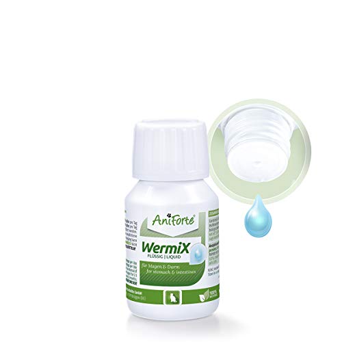 AniForte WermiX Líquido para Gatos 50ml - Producto Natural Antes para Durante y después de la infestación por lombrices. Gotas Naturales