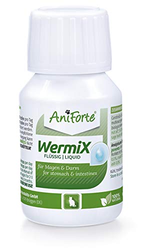 AniForte WermiX Líquido para Gatos 50ml - Producto Natural Antes para Durante y después de la infestación por lombrices. Gotas Naturales