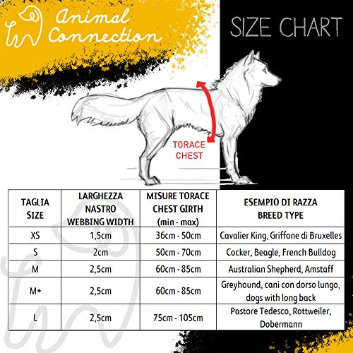Animal Connection Arnés en forma de H para perros con 5 puntos de ajuste, edición limitada, ligero y resistente, Aztec, Origami, Viking (L, Aztec Naranja)