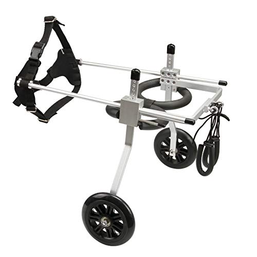 Anmas Power Silla de ruedas para perro ajustable y portátil para patas traseras (L)