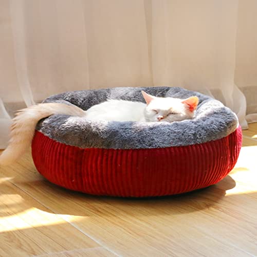 ant Castle - Cojín de cama para perro, cama para gato, cojín de imitación para alivio de articulaciones y sueño mejorado, lavable a máquina, impermeable fondo nido de hormigas (color: rojo, tamaño: S)