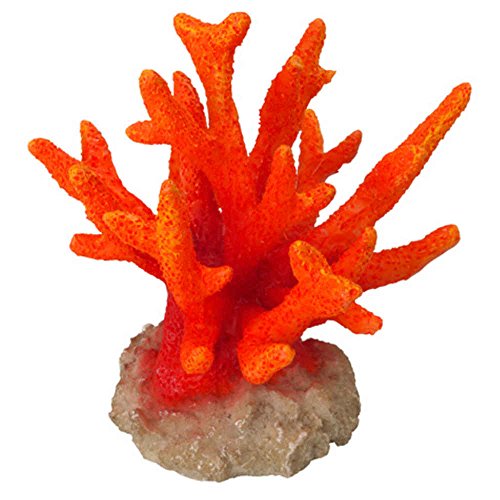 Aqua Della Coral Seriatopora - Decoración para Acuario, Color Naranja