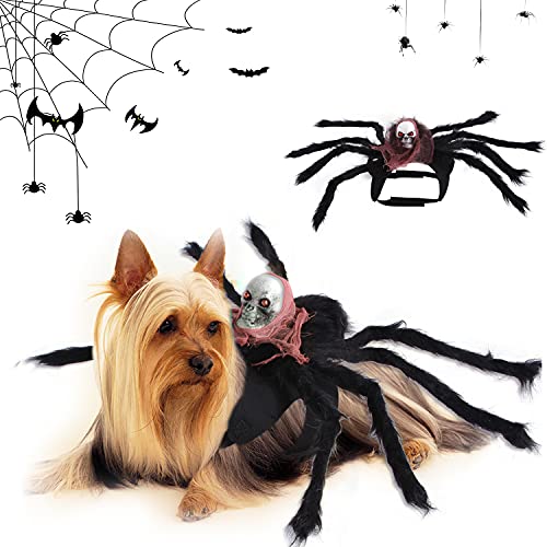 Araña Disfraces Perro Ropa, Ropa de Mascota Halloween, Disfraz de Mascotas de Halloween, Disfraces Divertidos Halloween para Mascotas, para Disfraces de Mascotas de Halloween (Marrón)