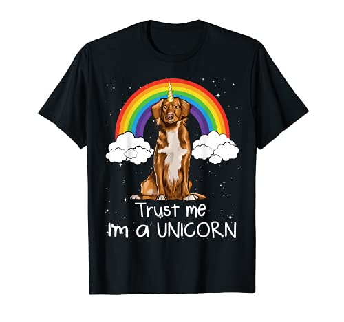 Arcoiris Mágico Unicornio Retriever De Nueva Escocia Camiseta