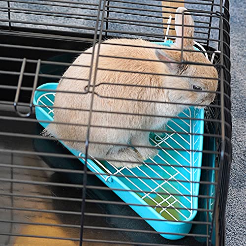 Arenero de plástico de conejo para mascotas Entrenador de Orinal fácil de limpiar esquineras conejos Color Aleatorio (SOY0090)