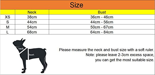 Arnés de malla para perros de nailon, arnés noruego, arnés de seguridad reflectante para perros pequeños, medianos y grandes (XXS: pecho 30-38 cm), color negro