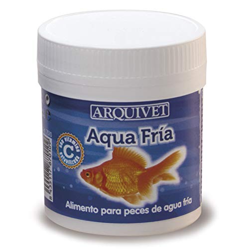 Arquivet Aqua Fría 105 ml - Comida para Peces de Agua fría - Alimento Completo para Peces - Comida a Base de Escamas - Ingredientes Naturales - Contiene Vitamina C