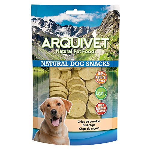 Arquivet Chips de bacalao - Snacks perro naturales - Natural Dog Snacks - 100 g