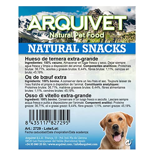 Arquivet Natural Pet Food Natural Snacks Hueso de Ternera Extra Grande