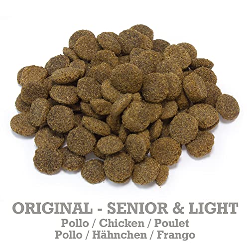 Arquivet Original Senior & Light - Pienso para Perros Adultos Mayores - Pollo y arroz - Comida para Perros - Alimento seco para Perros - Alimentación Canina - Pienso Saludable - 12 Kg
