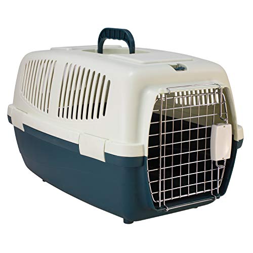 Arquivet Transportín de plástico para Mascotas 59 x 36 x 33 cm - Perros y Gatos de tamaño pequeño o Mediano, roedores Grandes - Transportín para Tren y Coche