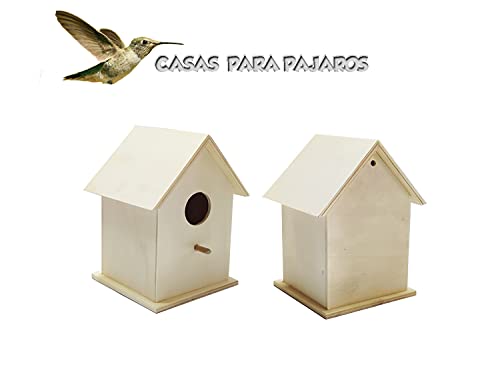 ARTE-DIRECTO Casas para pájaro, Nido para Pájaros; Casa de Madera para Pájaro; Casita Decoración de Jardín, Terraza