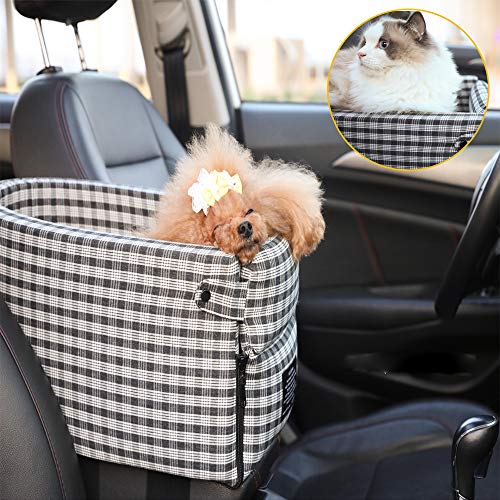 asiento pequeño de coche para mascotas con asa | adecuado para todo tipo de mascotas de pequeño tamaño | Da seguridad | Tiene buenas vistas al exterior|cálido adecuado para la gran mayoría de coches