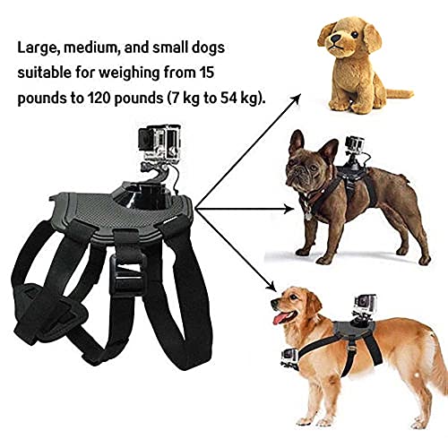 ATING Para GoPro HD Hero cámara ajustable perros mascotas arnés espalda y pecho cinturón montaje