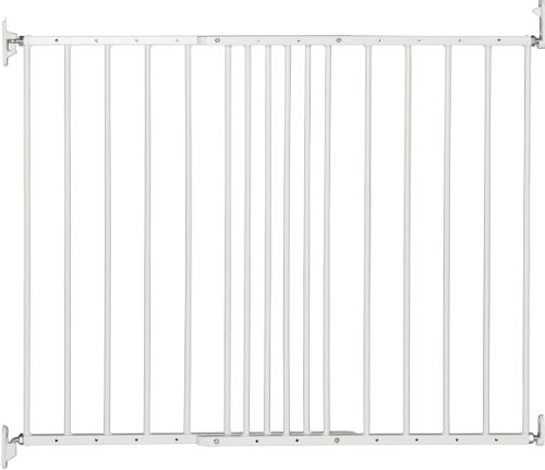 BabyDan Multidan – Barrera de seguridad extensible de metal (color blanco)