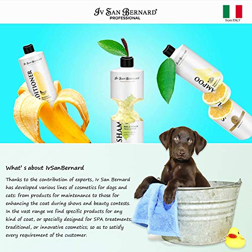 Bálsamo de Limón - Crema para Perros y Gatos - 500 ml - Ayuda a Prevenir la Caspa y la Electricidad - Acción Suave - Ideal para Pelos Cortos - IV San Bernard