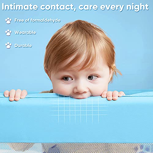 Barrera de seguridad plegable para cama infantil, protección anticaídas, 150 cm/180 cm, 2 colores (azul, 180 x 64 cm)
