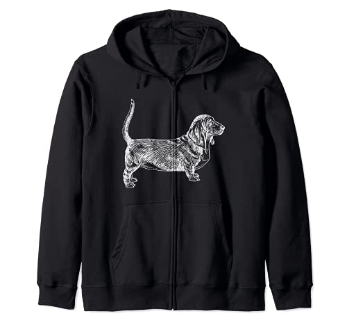 Basset Hound Perro Mascotas Caza Aroma Animal Dibujo Sudadera con Capucha