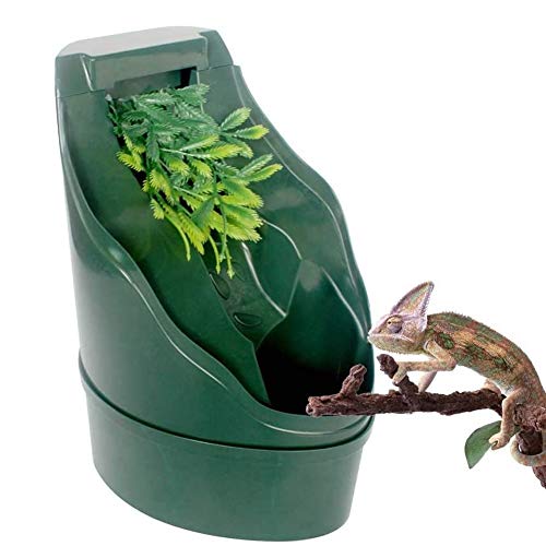 Bebedero de Reptiles Dispensador Automático, Sistema de Circulación Automático Dispensador de Agua Verde Selva Tanque de Agua Lagarto Camaleón Tortuga de Simulación de Mascotas ( Color : Green )