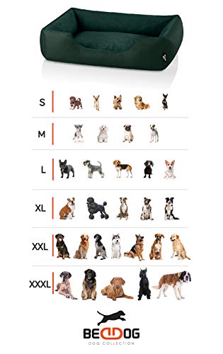 BedDog® Zara colchón para Perro S hasta XXXL, 10 Colores, Cama para Perro, sofá para Perro, Cesta para Perro, XXXL, Chocolate (marrón)