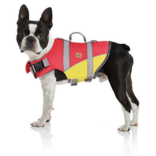 Bella & Balu - Chaleco salvavidas para perros - Chaleco reflectante para perros para la máxima seguridad en el agua al nadar, vela, surf, excursiones en barco, kayak y canoa (talla S)