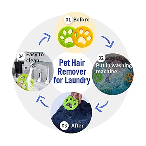 Bikirin 2 PCS Atrapa Pelos Lavadora, El Recogedor de Piel y el Filtro de Ropa Suave Reutilizable para Lavadora de Mascotas se Utilizan para Quitar la Piel de Perros y Gatos
