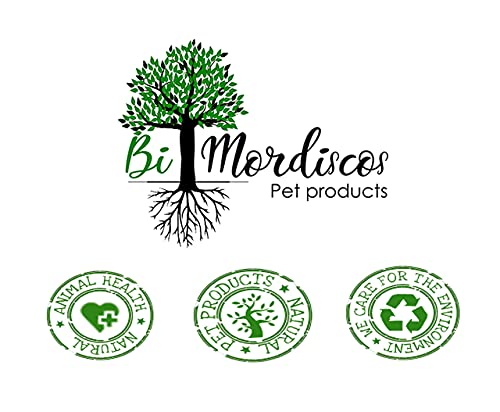 BiMordiscos Pet Products Elastic Bone Juguete mordedor para Perros - Seguro - no tóxico - Hueso - Masticar - Entretenimiento - Limpieza bucal (Grande)