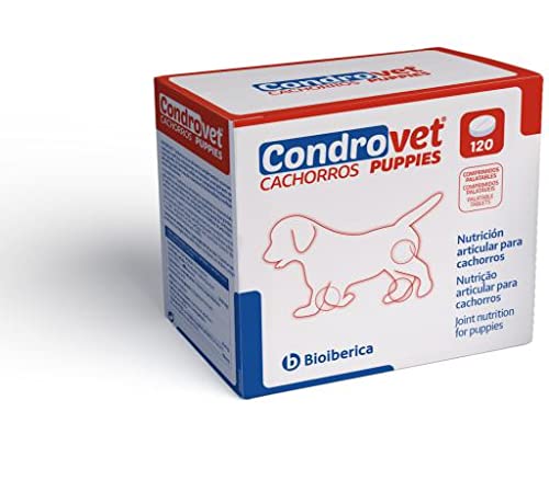 BIOIBERICA Condroprotector Perros Condrovet Cachorros (Puppies) Complemento para Nutrición y Refuerzo Articular para el Cachorro, Especial Perros de Razas Grandes - 120 Comprimidos
