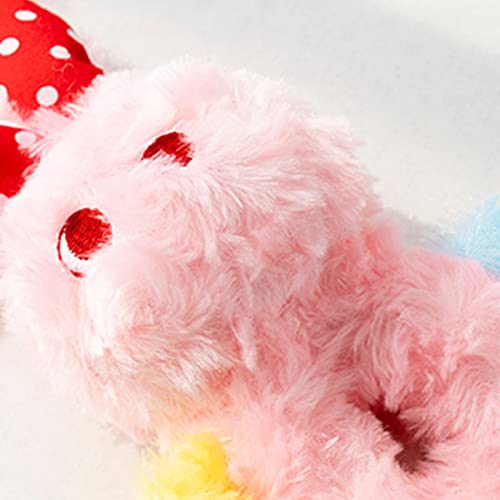 Bodhi2000 Juguetes de peluche suave para mascotas, juguete interactivo con forma de oso de vaca de conejo de peluche juguete para masticar juguetes para mascotas, regalos para niños y niñas, oso
