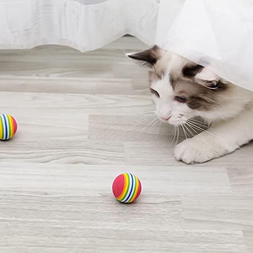 Bola de Gato,Regerly 20Pcs Bolas de Juguete para Gatos Bolas de Gato de Colores Suaves Gato Bola de Esponja de Espuma Suave para Perros y Gatos