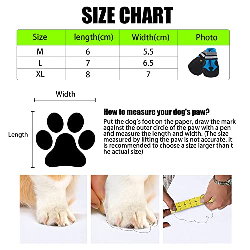 Botas para Perros,4 Piezas zapatos impermeables para perros con correas reflectantes,suela antideslizante,protectores de patas para exteriores,zapatos para perros,para perros pequeños y medianos (XL)