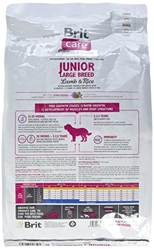 Brit Care Junior Large Breed Lamb & Rice Comida para Perros - 3000 gr