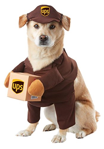 Brown_UPS - Disfraz de Perro PAL, Extra pequeño