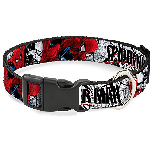 Buckle-Down Collar de Clip de plástico - Spider-Man Action Poses/Escenas de cómic Blanco/Negro/Rojo