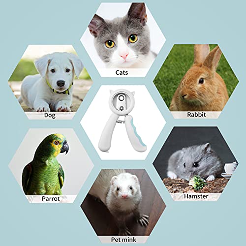 BWyuan Cortaúñas para Mascotas Cortaúñas para Perros y Gatos Evitarque Las Uñas de Las Mascotas Salpiquen, Apto para Gatos, Perros, Hámsteres y Animales Pequeños y Medianos