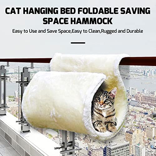 Cama de radiador de lujo para gatos, hamaca blanca cálida, cesta de cama para cachorros, lavable, con marco fuerte, regalo de invierno para gatos