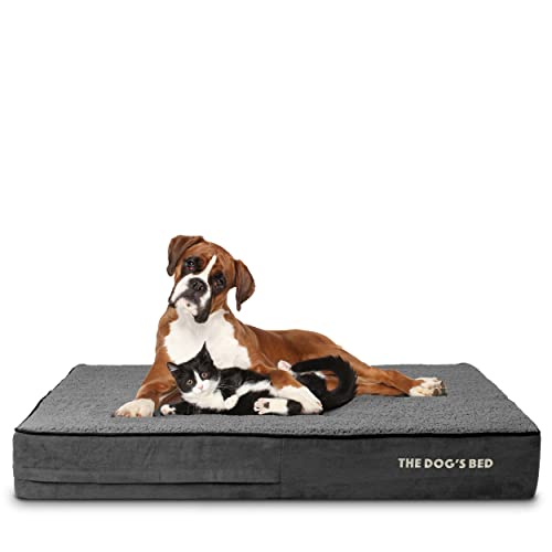 Cama ortopédica para perro, cama impermeable con espuma viscoelástica para perro