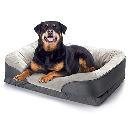 Cama ortopédica para perros ergonómica - Sofá para perros con espuma en forma de huevo para perros pequeños, lavable, antideslizante