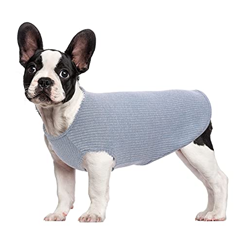 Camisa para Perros pequeños, Gatos o Mascotas a Rayas Camiseta de Verano Chaleco de Cachorro, básico Camiseta de Tirantes de algodón Suave Ropa para Chihuahua (XX-Small, Azul)