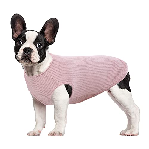Camisa para Perros pequeños, Gatos o Mascotas a Rayas Camiseta de Verano Chaleco de Cachorro, básico Camiseta de Tirantes de algodón Suave Ropa para Chihuahua (X-Small, Rosa)
