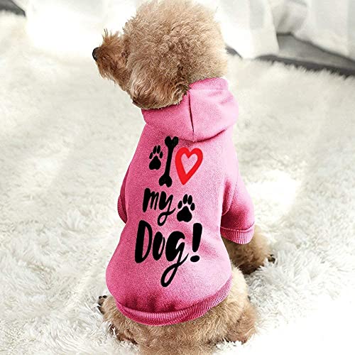 Camisas Personalizadas para Perros Cargue su diseño, Sudadera con Capucha Transpirable Personalizada para Cachorros Ropa Linda para Mascotas para Perros pequeños y medianos, Gatos (Pink)